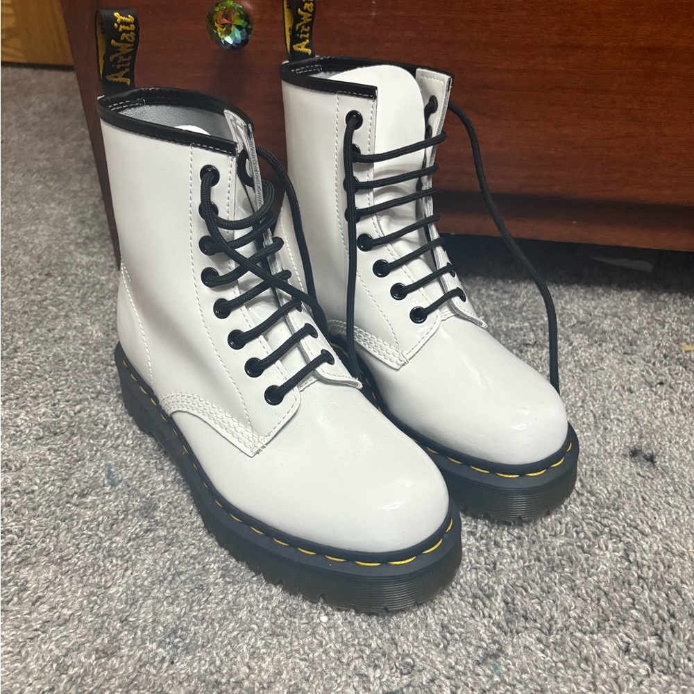 Dr. Martens White Combat Boots